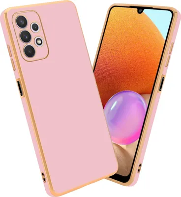 Immagine prodotto di Cadorabo custodia protettiva per Samsung Galaxy A32 5G in rosa custodia del telefono cellulare custodia in silicone TPU fotocamera protezione custodia
