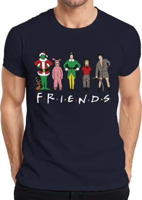 Produktbild von Friends Weihnachtsfilme Cartoon - Weihnachten Christmas Xmas Herren T-Shirt, Navy, S