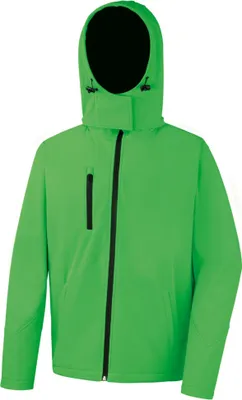 Produktbild von Result Core Herren Softshell Jacke Lite mit Kapuze BC3253 (2XL) (Grün/Schwarz)