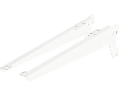 Obrázok produktu pre Regálová konzola D 280 mm, biela, 2 ks