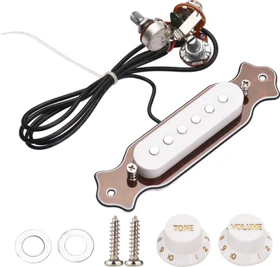 Obrázok produktu pre Soundloch Magnetic Tippup, gitarový mini snímač s jednou cievkou, nastaviteľné tyčové snímače s ovládaním hlasitosti a tónu pre ľudové, akustické a elektrické gitarové linky