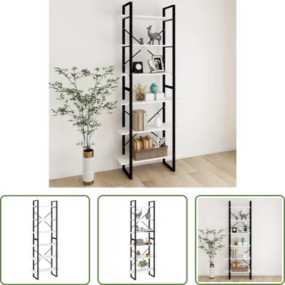 Produktbild von The Living Store Standregal Hoch Weiß 80x30x210 cm Massivholz Kiefer