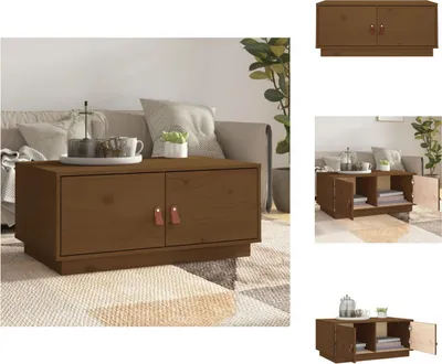Image de vidaXL Table basse marron miel 80x50x35 cm Pin massif - Tables basses