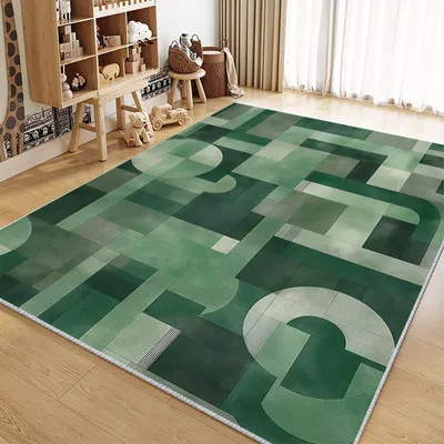 Image de Tapis lavable, dimensions 180 x 270 cm, avec un motif géométrique abstrait
