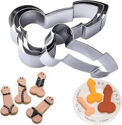Ausstechform-Set, 4 Stück, Edelstahl, lustige Formen, 7-11 cm