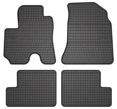 Produktbild von Gummi-Fußmatten für Toyota RAV4 II 2WD 2001-2005 (3-Türer) – 4-tlg, Schwarz, passgenau – Wielganizator SolidPRO