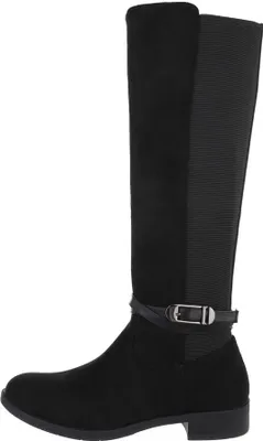 Produktbild von Ital-Design Damen Stiefel Leicht gefüttert Wildlederoptik, Synthetikoptik Flache Stiefel 85758249 Schwarz Gr.  36