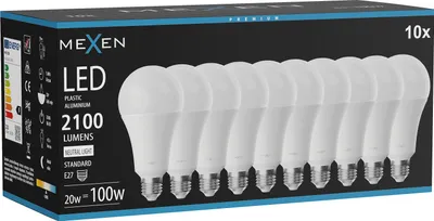 Produktbild von Mexen Nova 10x LED-Lampe E27, A70, 20W, Neutral - 4000K, 2100 lm - L100-E27-2040-01x10