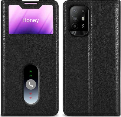 Obrázok produktu pre Cadorabo Protective Case for Oppo A94 5G Case in Black Puzdro na mobilný telefón Puzdro na knihu Kryt Etui