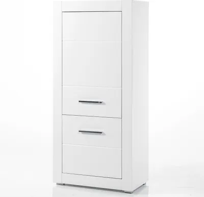 Produktbild von Kommode BALVE-61 in Hochglanz weiß BxHxT: 65x142x35cm