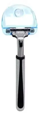 Produktbild von Rasiererhalter mit Saugnapf – Halter für Ihre Rasierklinge – Haken mit Saugnapf – Blau transparent – ​​Badezimmerhaken für Klinge – 1 Stück – CHPN