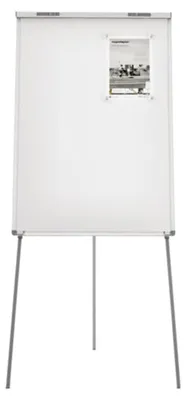 Productafbeelding van Flipover met schrijfblad, afmetingen 680 x 1045 mm, wit, hoogte verstelbaar tot 1,85 meter