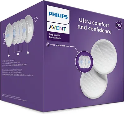 Obrázek produktu pro Philips AVENT SCF254/61 Absorpční vložky, Chrániče bradavek, Čína, 13 cm, Polymer, Bílá, 2 mm