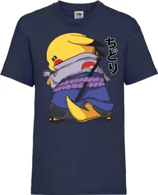 Produktbild von Kinder T-Shirt Naruto Pikachu Sasuke, 7-8 Jahr - 128 / Dunkelblau