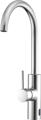 Immagine prodotto di SucceBuy Rubinetto per lavabo touchless (argento cromato) per bagno, rubinetto automatico a sensore, comando manuale, miscelatore per lavabo, miscelatore per lavabo per toilette e aree di lavaggio