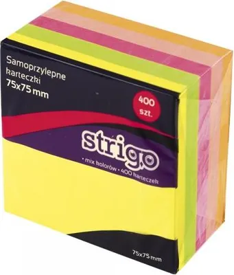 Image de Notes autocollantes 76x76mm 400K néon STRIGO