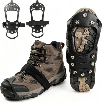 Image de Crampons antidérapants flexibles, en silicone, 1 paire, adaptés à la plupart des chaussures