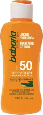 Produktbild von Babaria 31818, Sonnenschutzlotion, Körper, Flasche, Anti-Aging, Feuchtigkeitsspendend, Belebend, Jeder Hauttyp, 100 ml
