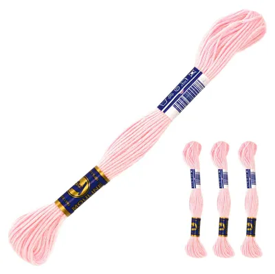 Produktbild von 3 Docken Stickgarn je ca. 8m Sticktwist 100% Baumwolle Stickerei verschiedene Farbwahl, Farbe :3322 hellrosa