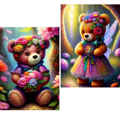 2er-Pack 5D-Diamond-Painting-Set, 11,6 x 39,6 cm, DIY-Bilder