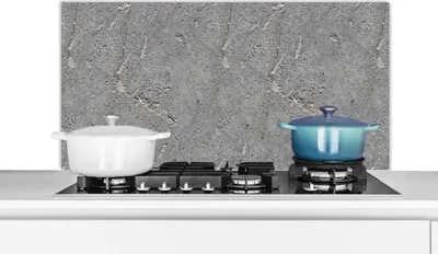 Obrázok produktu pre KitchenYeah® Kuchynský splashback - Kuchynský splashback - Ochrana steny sporáka a drezu - Betón - Vzor - Kameň 100x50 - Alu-Dibond (alternatíva skleneného splashbacku) - Tepelne odolný - Splashback na sporák