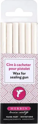Produktbild von Exacompta Siegellack Box 6 Stangen extraweiß, weich für Wachspistole
