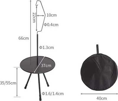 Produktbild von Klappbare Campingtafel Schwarz für Draußen