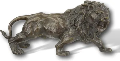 Produktbild von Bronzefigur Löwe Raubkatze Tier Bronze Skulptur Figur Antik-Stil 32cm