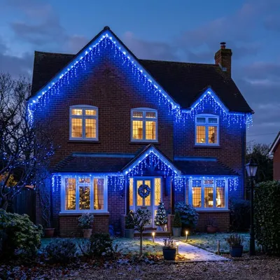 LED-Eiszapfen-Lichterkette 300 LEDs, 6 m, wasserdicht, 8 Modi