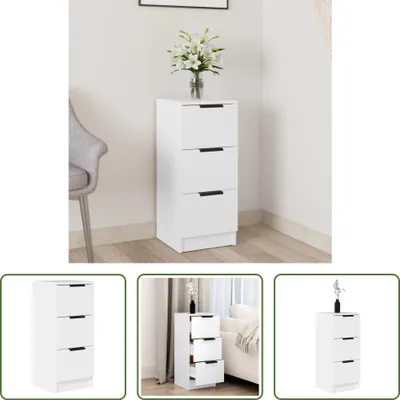Produktbild von The Living Store Sideboard Weiß 30x30x70 cm Holzwerkstoff