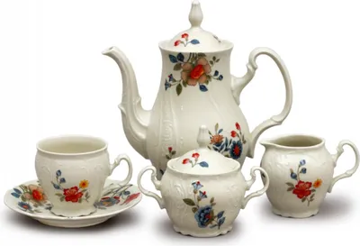 Produktbild von Thun 1794 Bernadotte, Kaffeeservice, Elfenbein, Blumen, Thun, 15 d.