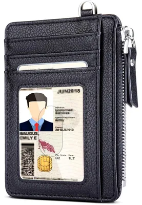 Produktbild von Kartenhülle Kartenetui Kreditkartenhülle - Schlank - RFID-Schutz - Schwarz - 8 Karten