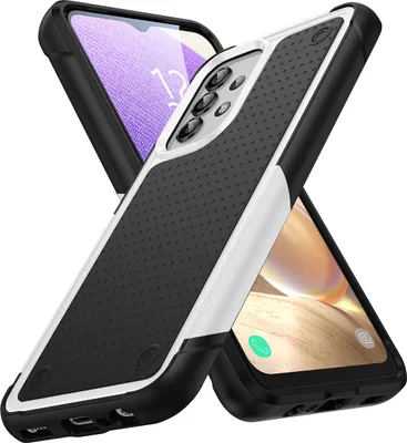 Produktbild von Für Samsung Galaxy A23/A32 5G/A13 4G/A13 5G/A04S Hülle Militärqualität Stoßfest Hybrid 2 in 1 Hart PC Weich TPU Handyhülle Weiß Schwarz