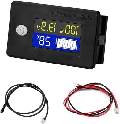 Image de Moniteur de charge avec alarme et capteur de température -19 à 80 °C, 12 V, 24 V, 36 V, 48 V, 60 V, 72 V, pour batteries au lithium et au plomb