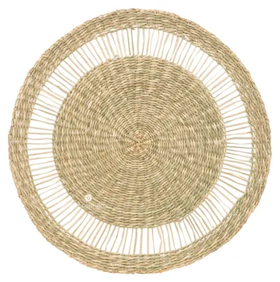 Produktbild von Secret de Gourmet Tischuntersetzer rund Spring Weide beige 38 cm Boho Dekoration