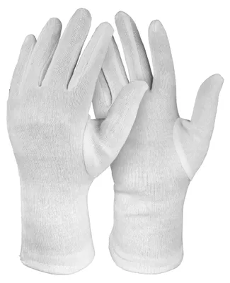 Produktbild von 12 Paar Baumwollhandschuhe Strickhandschuhe weiße Handschuhe, Größe 6 (XS) bis 13 (4XL) (11/XXL)