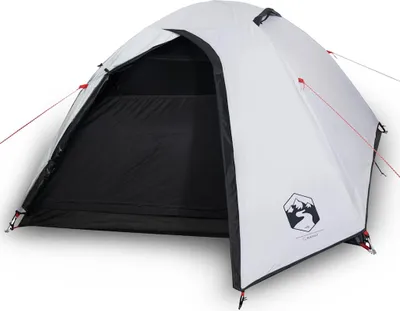Produktbild von vidaXL Kuppel-Campingzelt 4 Personen Weiß Dunkel Wasserdicht