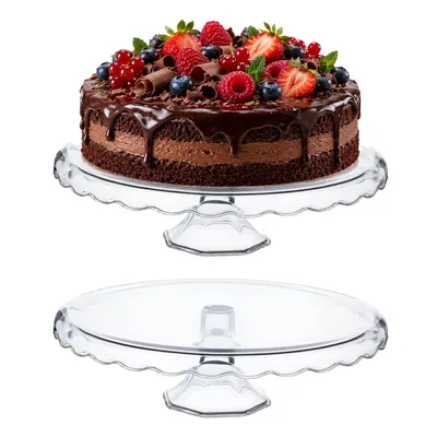 Image de KADAX Présentoir à gâteaux en verre, Présentoir à gâteaux avec pied, Plateau à gâteaux rond, Image générée par une IA