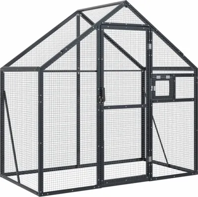 Immagine prodotto di vidaXL Voliera antracite 179x100x185 cm alluminio