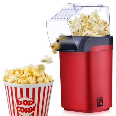 Heißluft-Popcornmaschine 1200 W, 95 % Popprate, fettfrei, rot