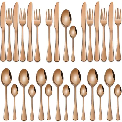 Produktbild von 32-teiliges Besteck-Set aus Edelstahl für 8 Personen, inklusive Messern, Gabeln und Löffeln