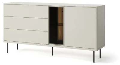 Produktbild von Kommode 1D3S1W 161 mit Beleuchtung Kaschmir/Dunkeleiche EPIRO EP04