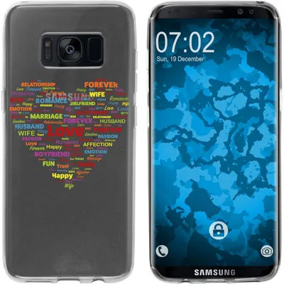 Produktbild von PhoneNatic Case kompatibel mit Samsung Galaxy S8 Silikon-Hülle pride Herz M5
