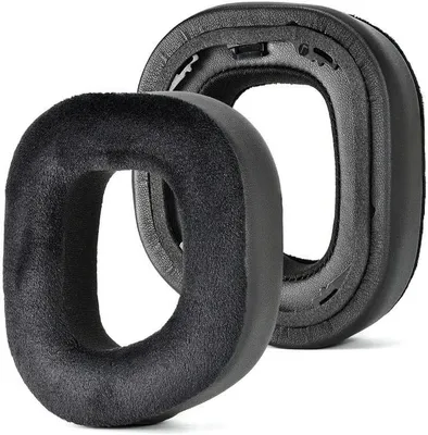 Image de Coussinets de rechange - Coussinets pour casque - Écoute de musique - Rembourrage en mousse à mémoire de forme - 1 paire - Noir