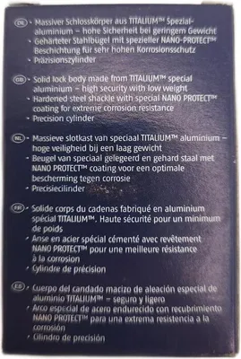 Produktbild von ABUS Titalium-Vorhängeschloss verschieden schliessend 40mm