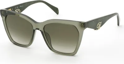Produktbild von Blumarine SBM901V Verde trasparente lucido 55/17/140 Damen Sonnenbrillen