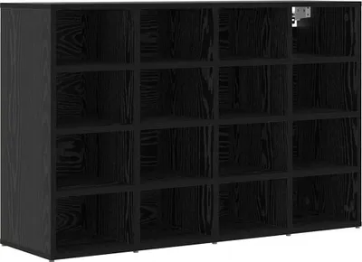 Obrázek produktu pro vidaXL Botník s policí černý dub 103 x 30 x 67 cm