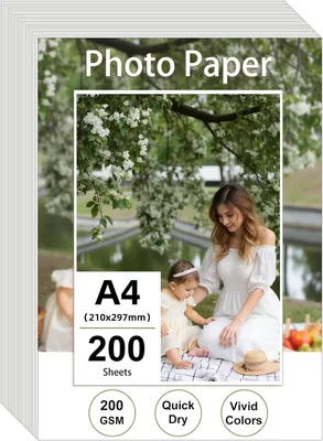 Produktbild von Fotopapier A4 200 g/m², 200 Blatt, glänzend, für Drucker