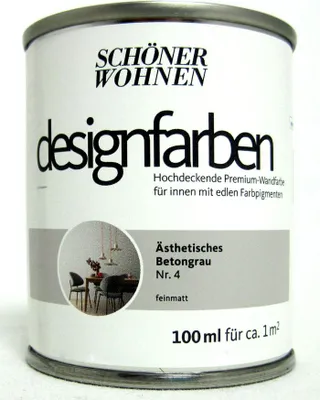 Produktbild von Designfarbe Ästhetisches Betongrau Nr.4 100 ml