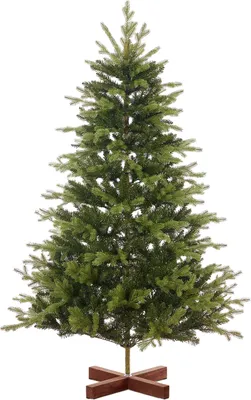 Image de Blumtal Sapin de Noël artificiel 180 cm & pied en bois noble, PE moulé par injection + PVC